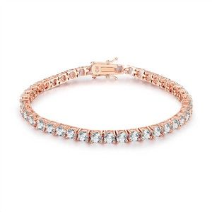 Rose gold plated cubic zirconia bracelet new